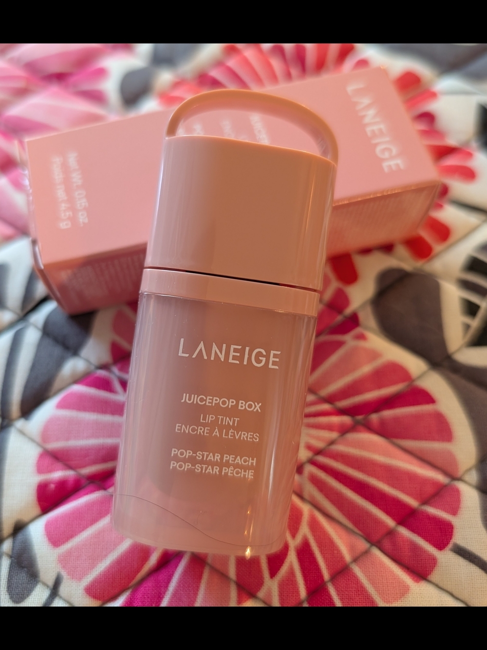 LANEIGE JuicePop Box Lip Tint - Pop-Star Peach (Peach Pink)